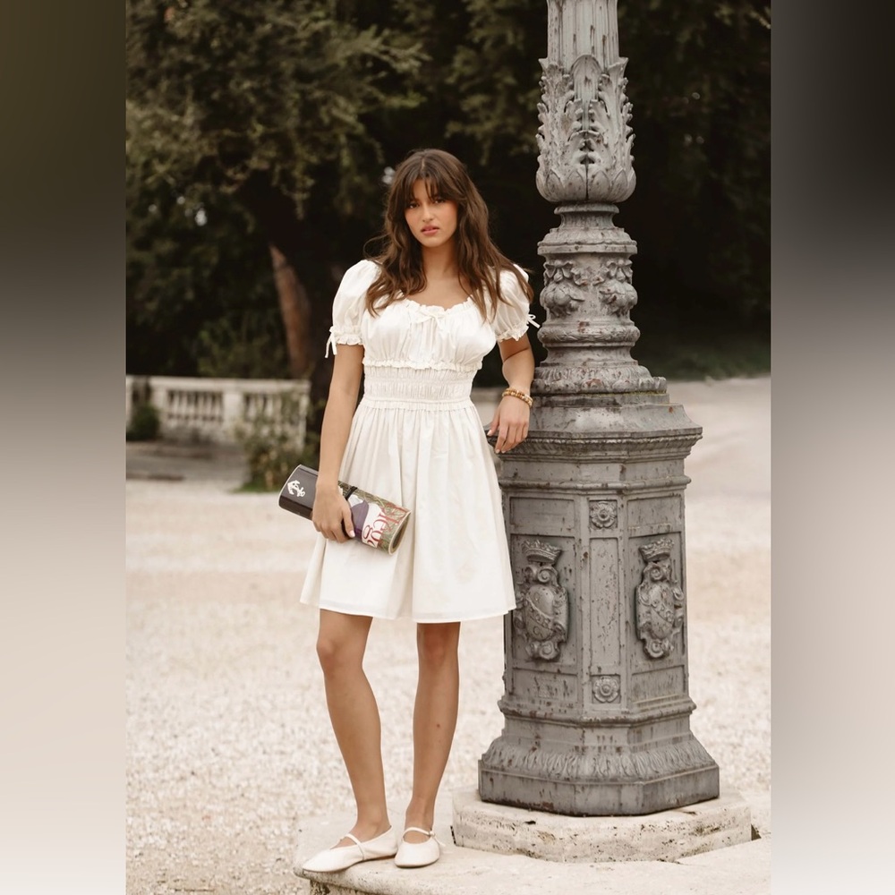 Hutch Anthropologie off white Deluca dress Sz S NWOT